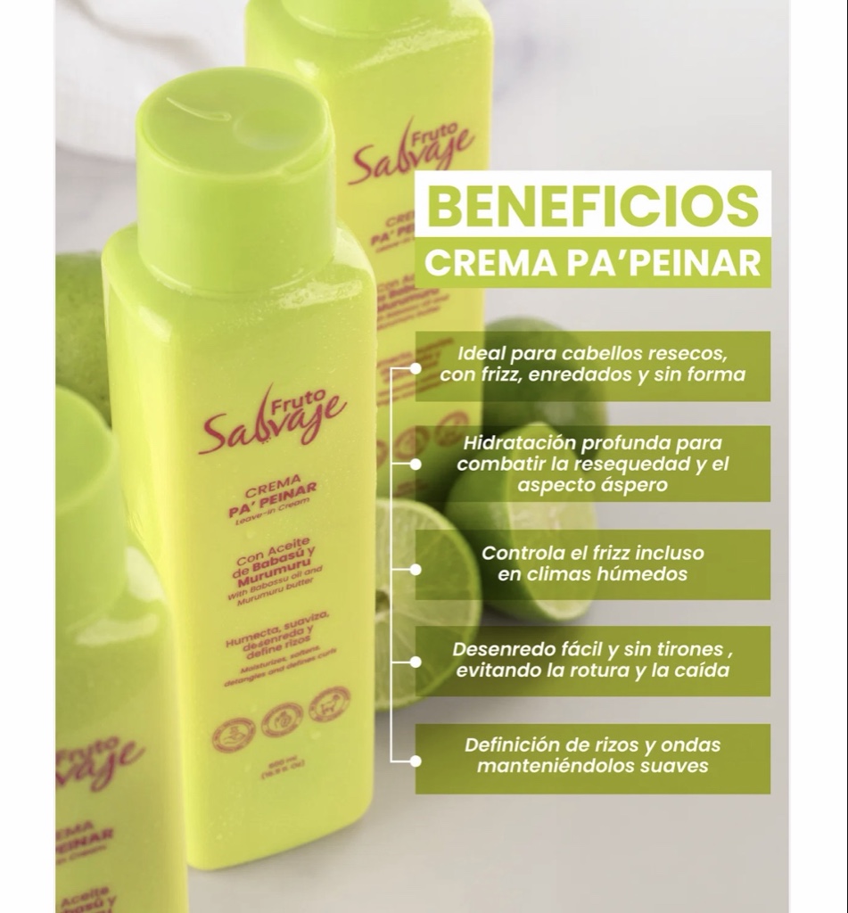 crema hidratante peinar fruto salvaje