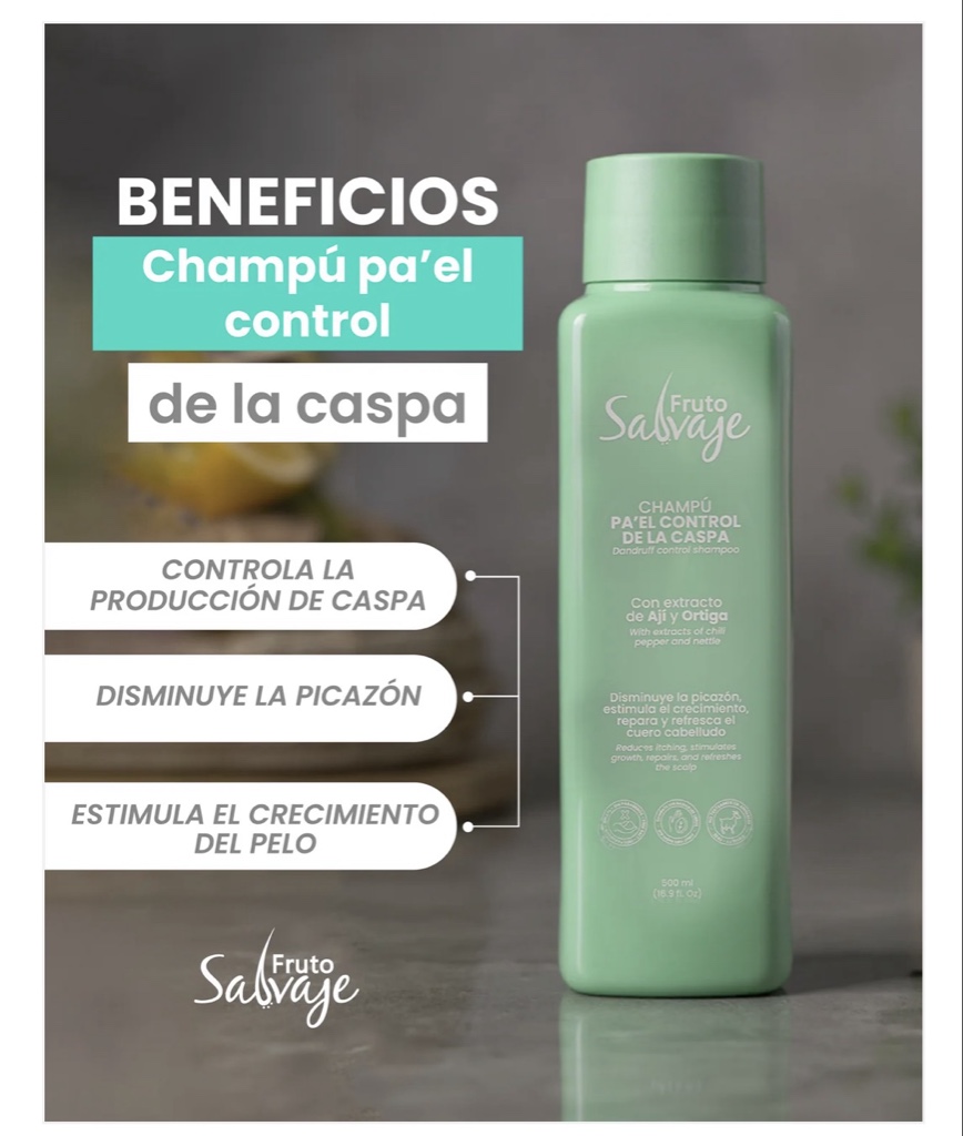 shampoo control caspa fruto salvaje