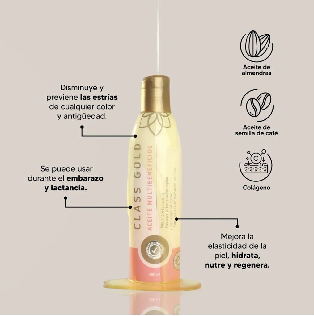aceite multibeneficios 300ML class gold