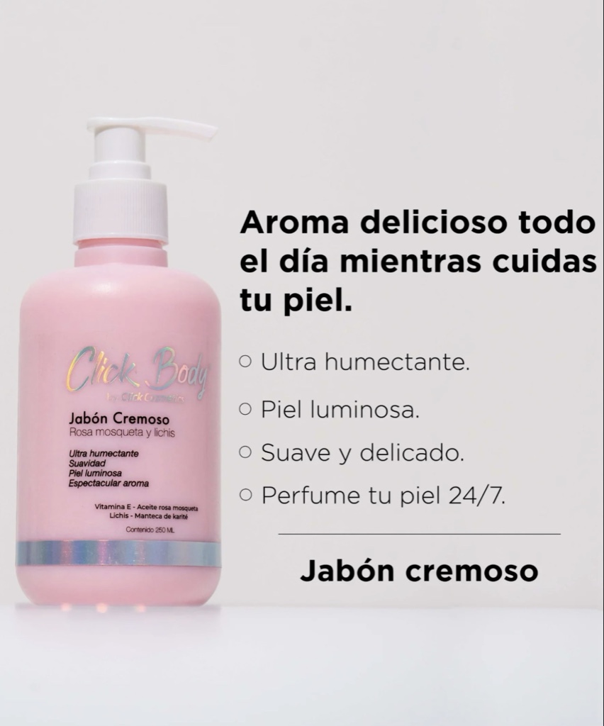 jabon cremoso corporal  click hair