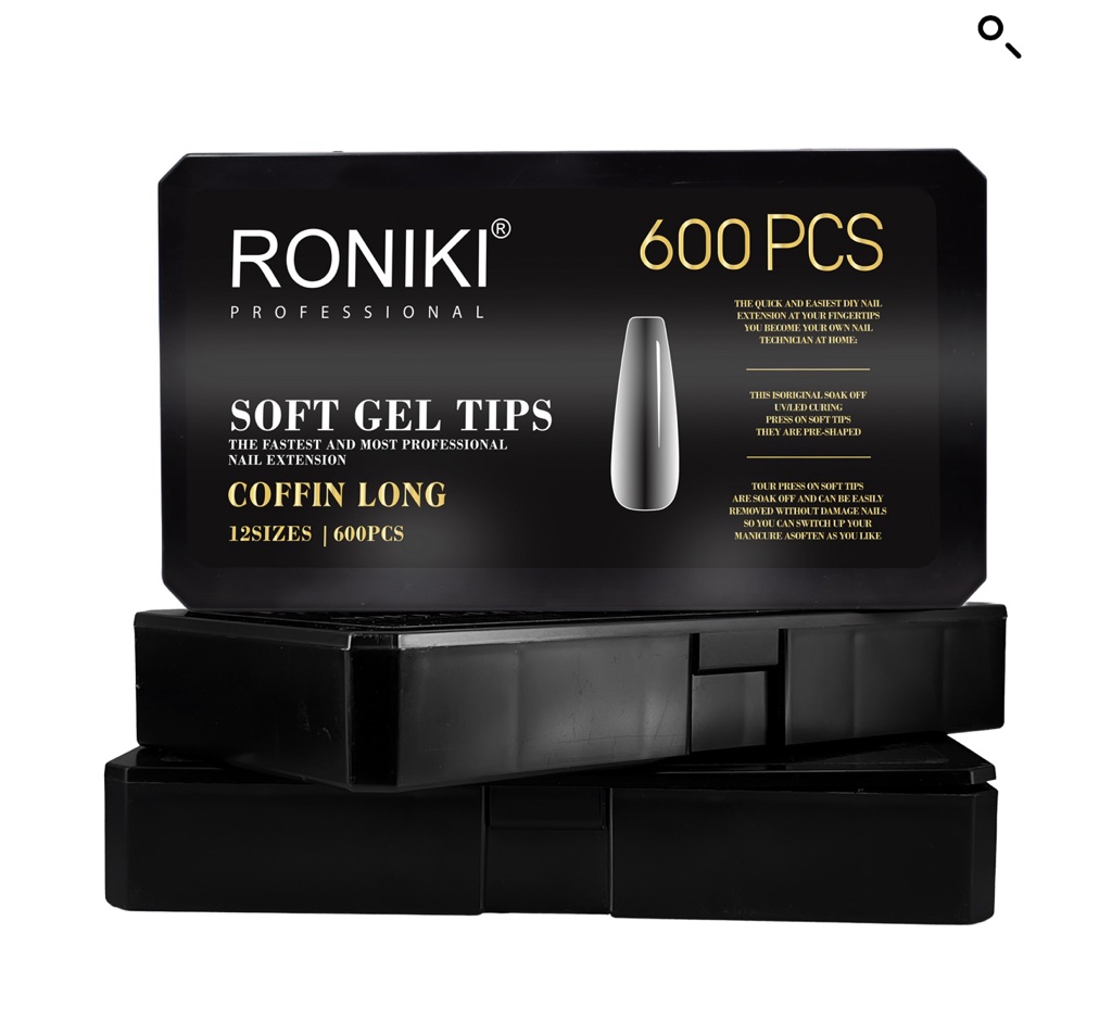 caja press on roniki coffin long