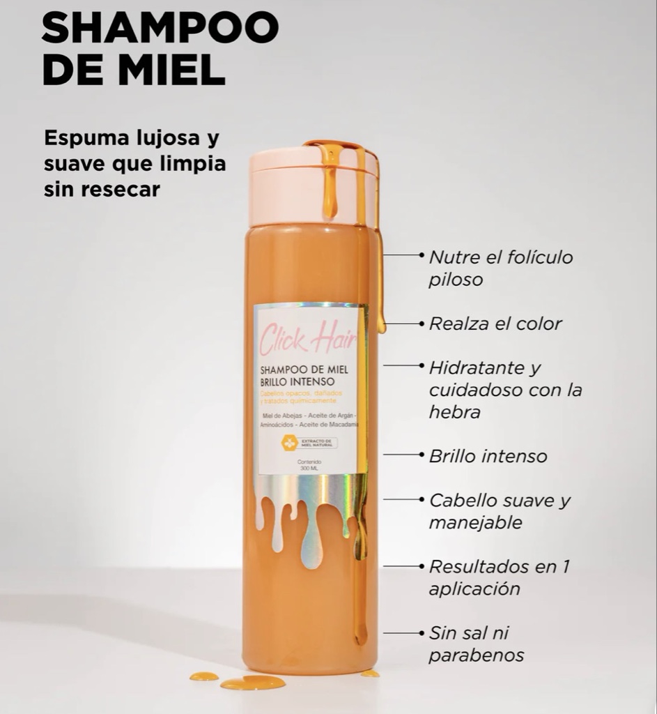 shampoo miel click hair