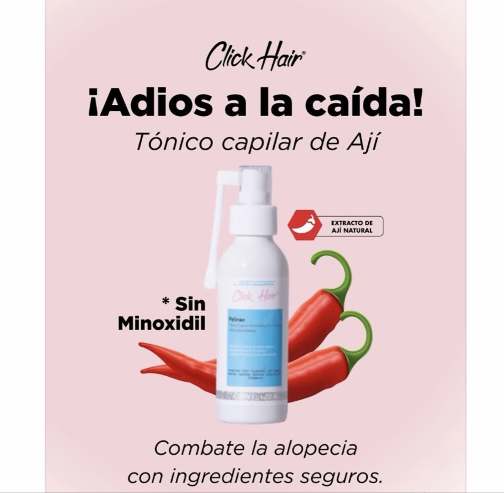tonico capilar aji pequeño click hair