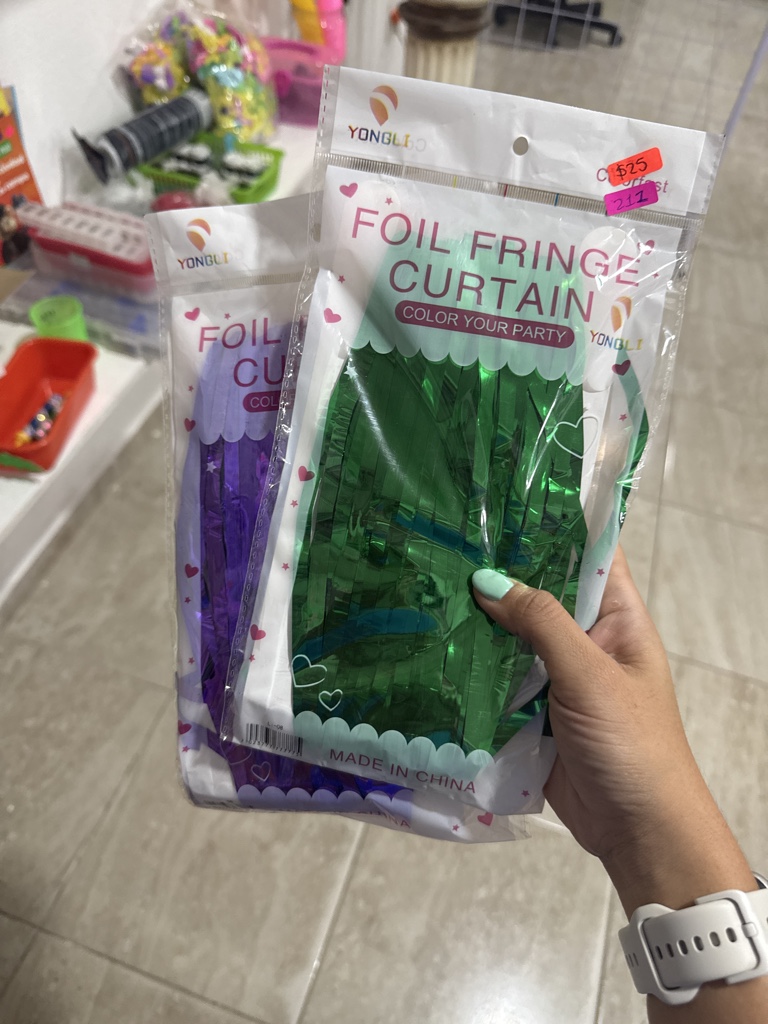 YONGLI cortina foil verde