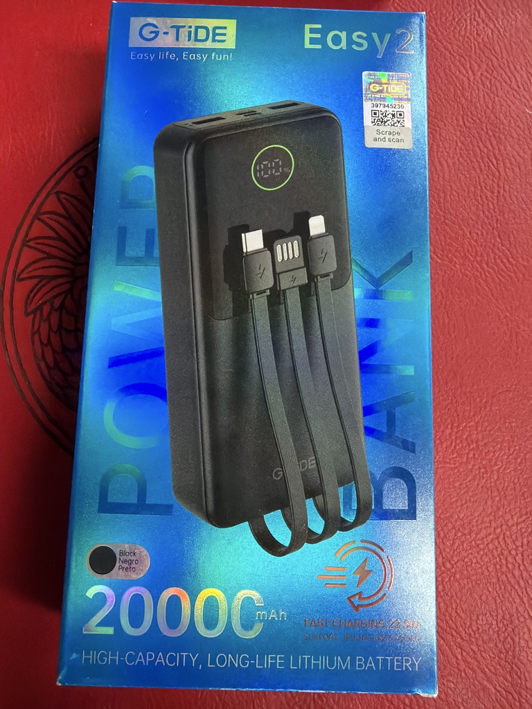 BATERIA PORTATIL 20000MAH G-TIDE EASY2