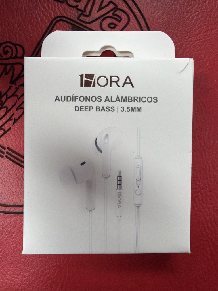 AUDÍFONOS ALÁMBRICOS 1HORA DEEP BASS AUX Bco