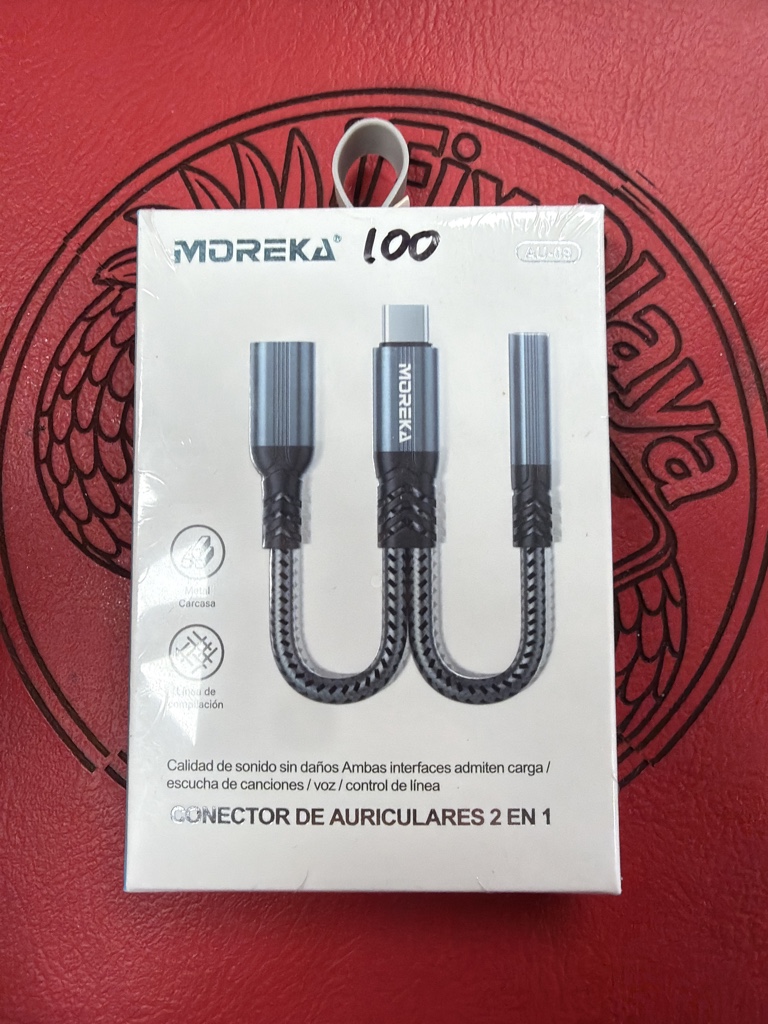 CONECTOR AURICULAR 2 EN 1 MOREKA AU-09