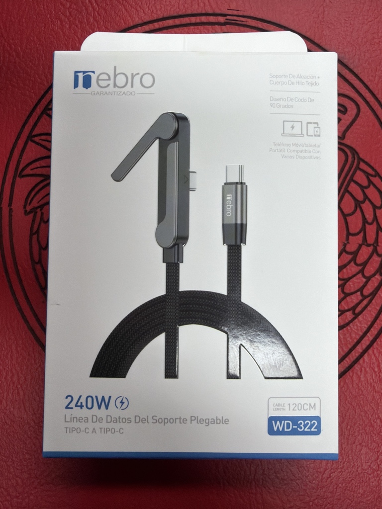 CABLE NEBRO SOPORTE PLEGABLE C A C WD-322 Negro