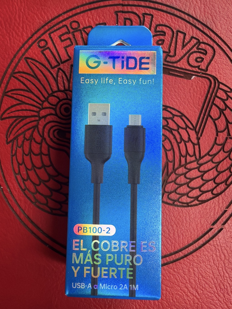 CABLE G-Tide USB V8 Negro PB100-2