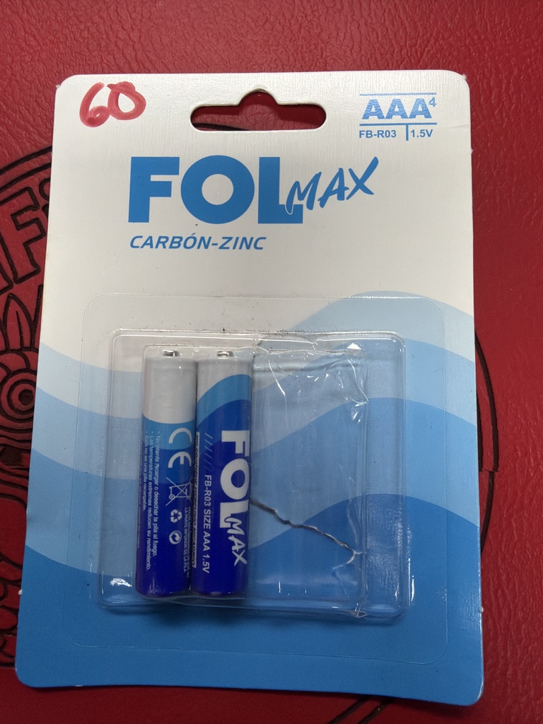 PILA ALCALINA FOLMAX AAA 1juego