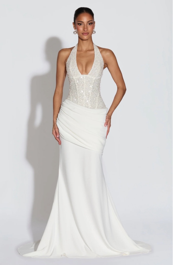 Maxi Dress Sparkle Ivory By Babyboo