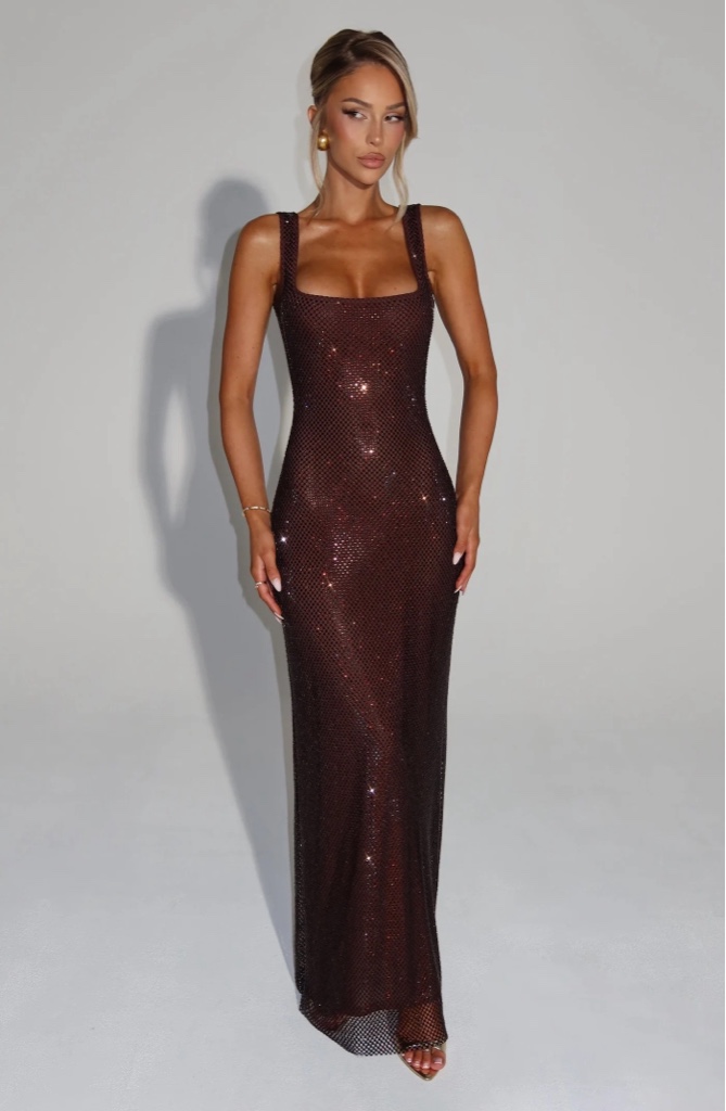 Maxi Dress Plum Brown By Babyboo
