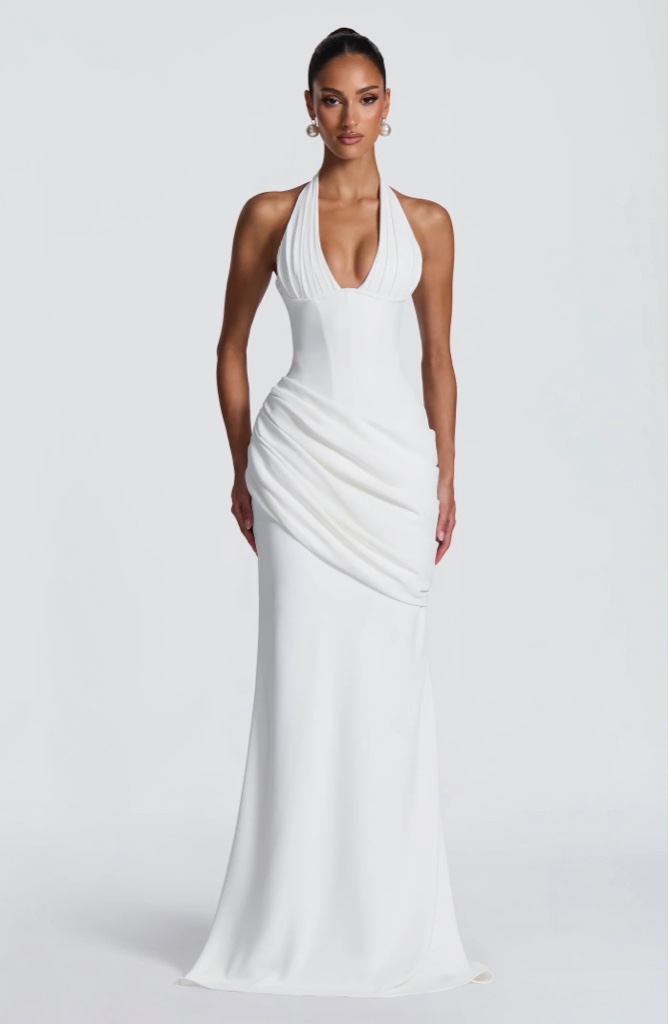 Maxi Dress Ivory Con Corsé By Babyboo