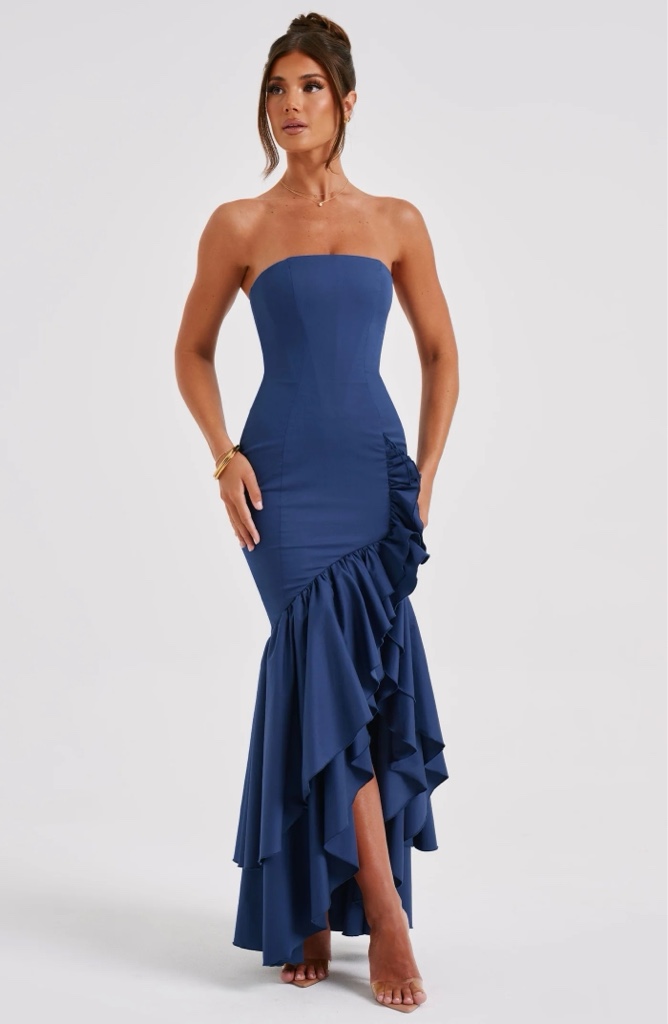 Maxi Dress Angelina Navy By Babyboo