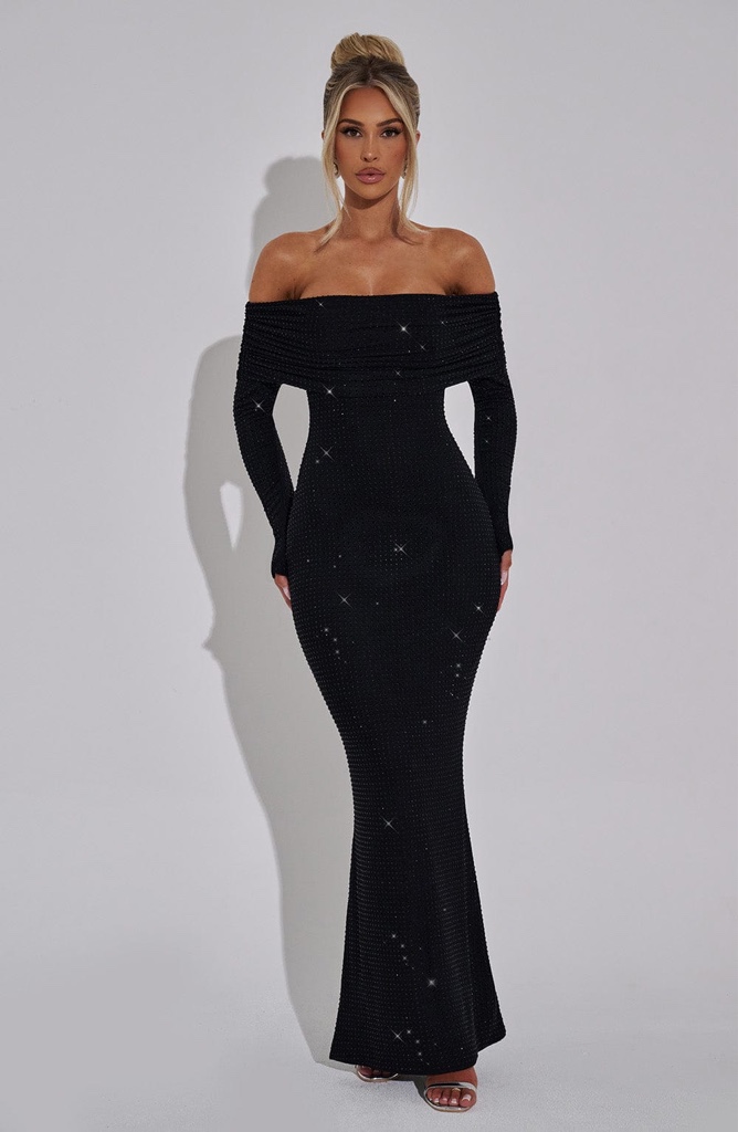 Maxi Dress Cyprus Black By Babyboo