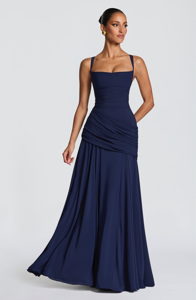 Maxi Dress Sura Navy By Babyboo