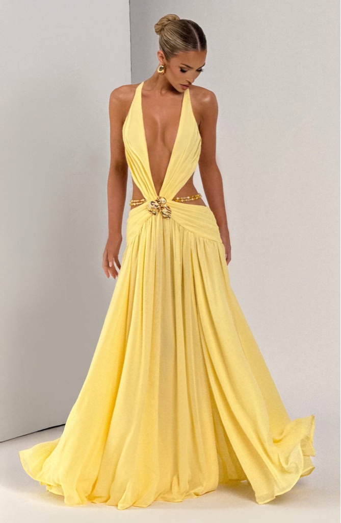 Maxi Dress Indiana Lemon By Babyboo