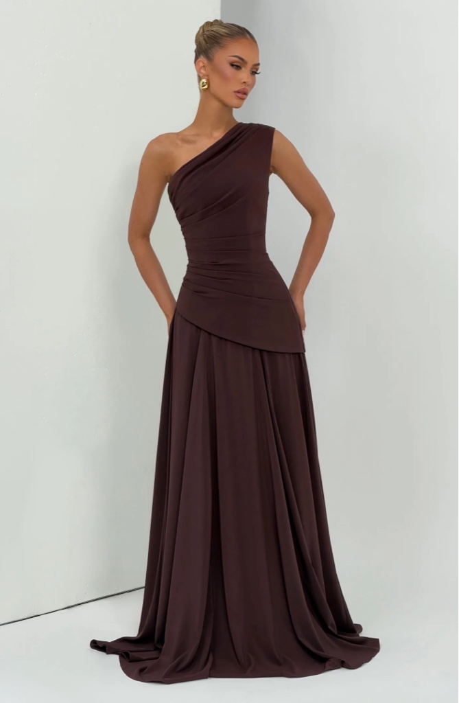 Maxi Dress Plum Brown Bianca By Babyboo