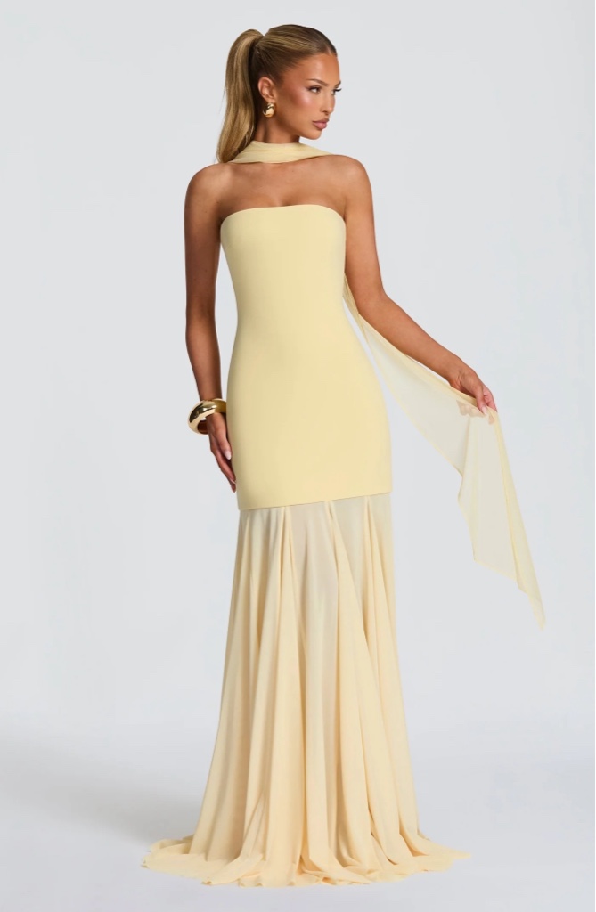 Maxi Dress Lemon By Babyboo (Incluye Pañuelo)