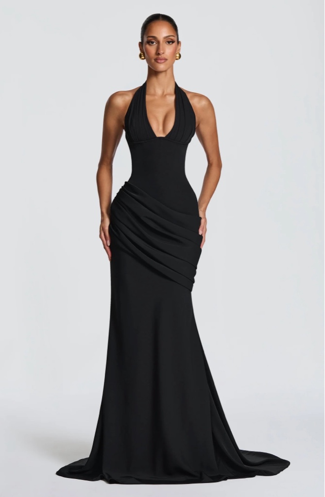 Maxi Dress Nehemia Gown Black By Babyboo