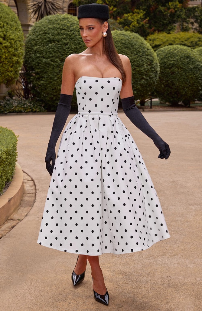 Midi Dress Polka Dot Print By Babyboo