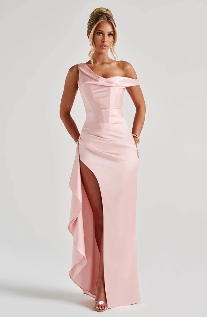 Maxi Dress en Satén - Blush By Babyboo