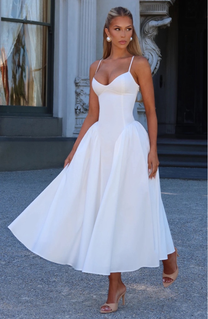 Midi Dress Ivory By Babyboo (Tul Interno)