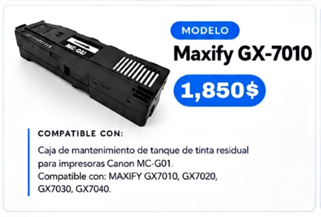 CARTUCHOS MANTENIMIENTO GX-7010