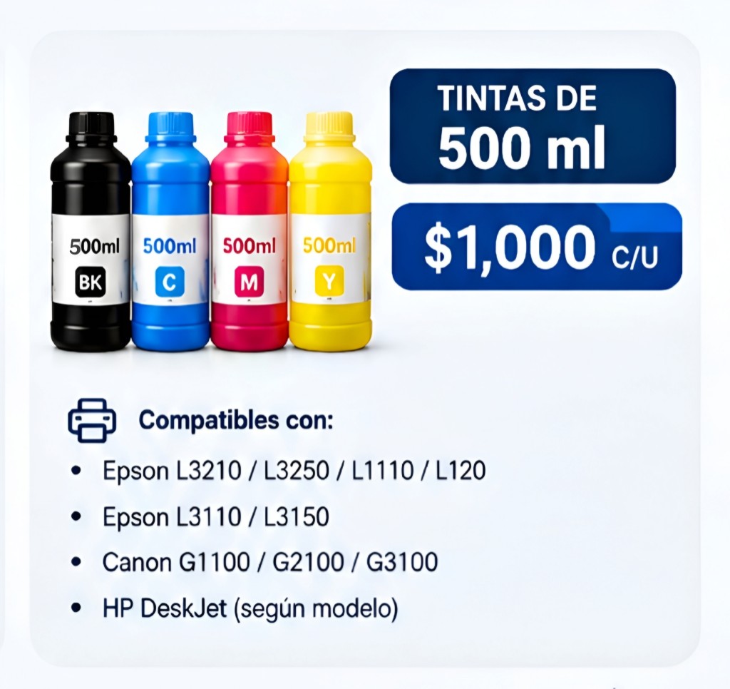 TINTA 500ml BK