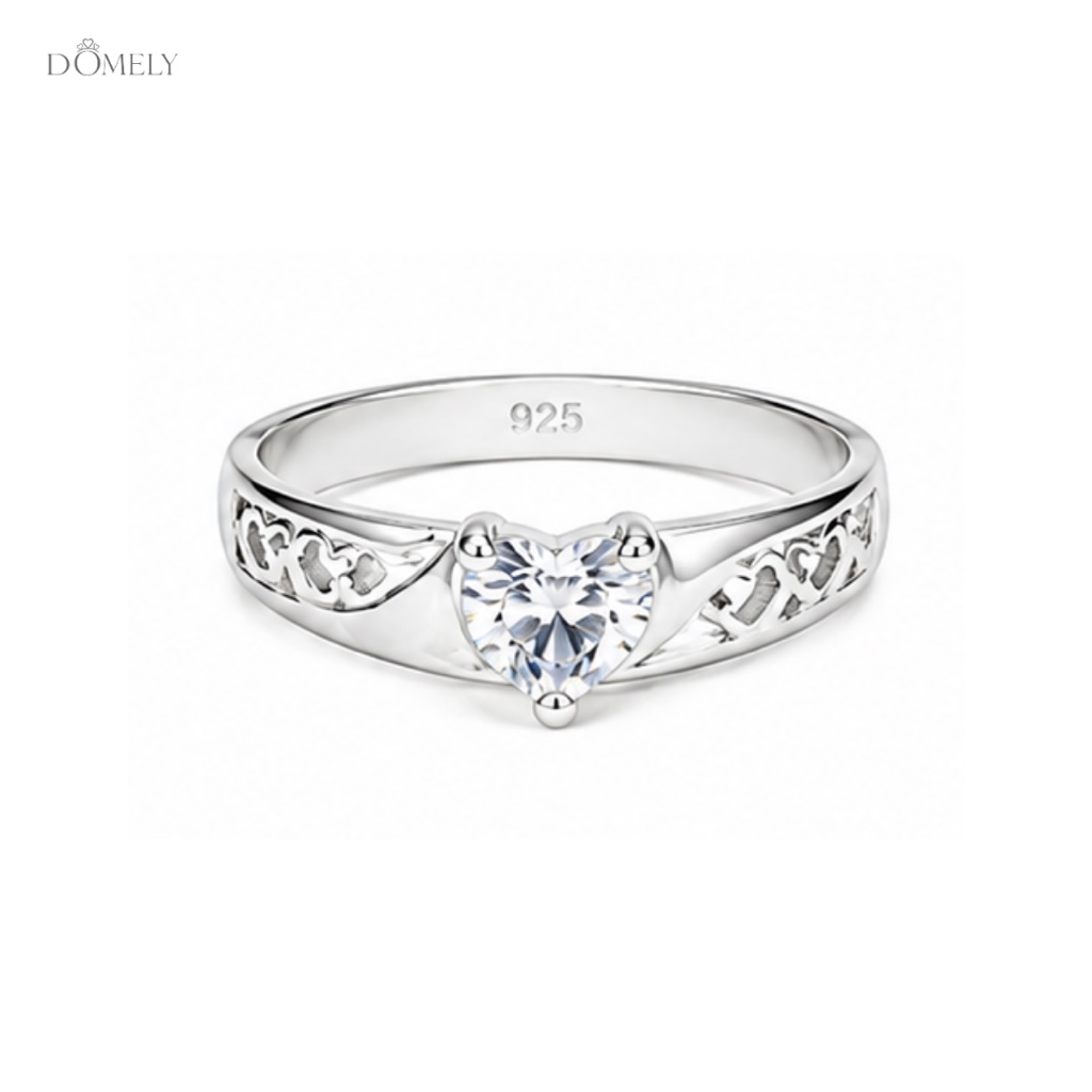 Z-Anillo Corazón con Pedrería Natural