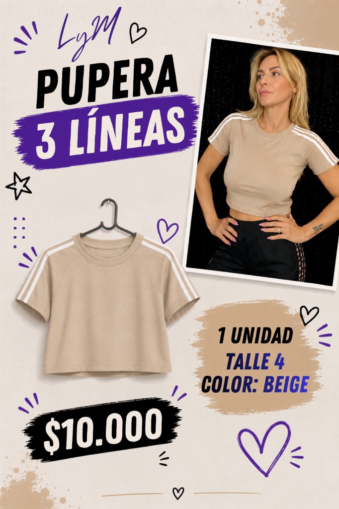 Puperas Beige talle 4
