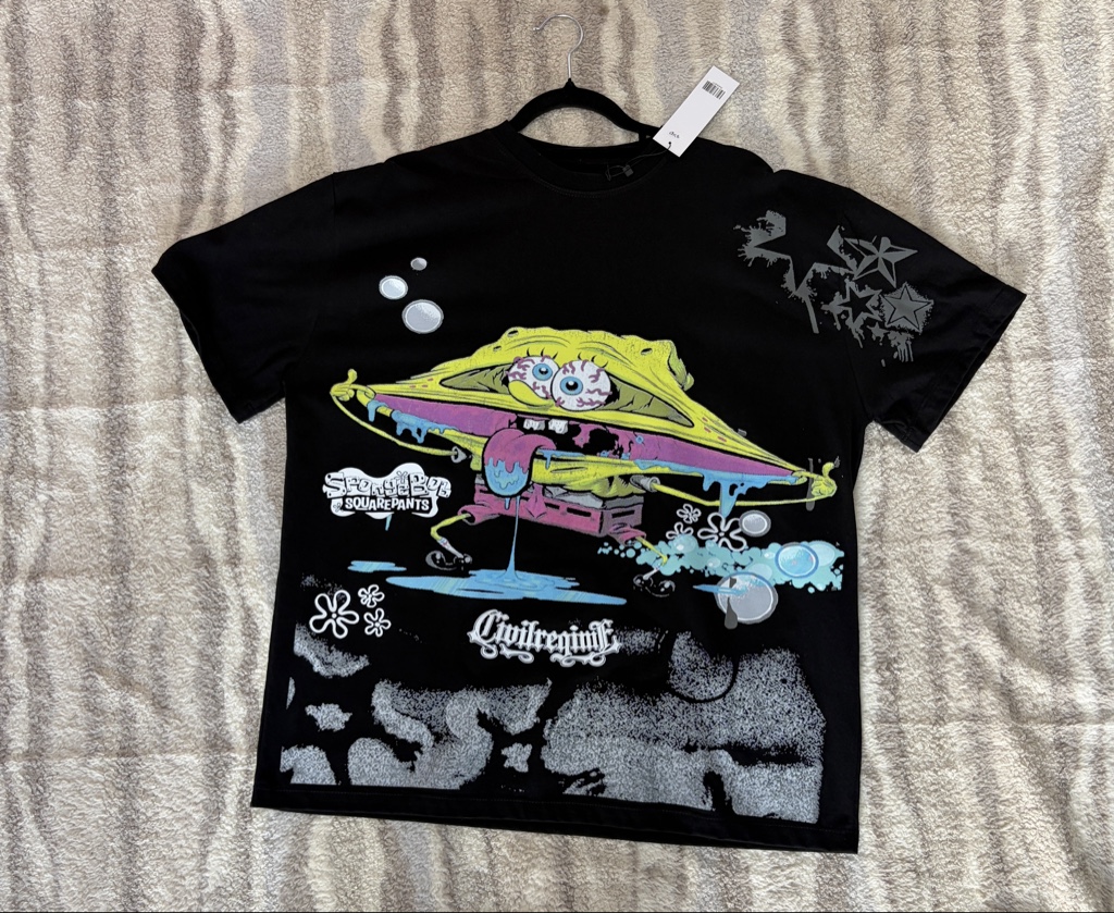 Camiseta negra SpongeBob