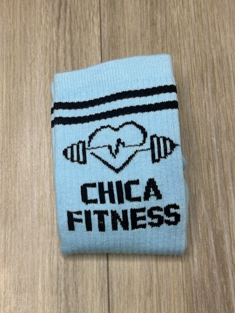 Chica Fitness calcetines celestes