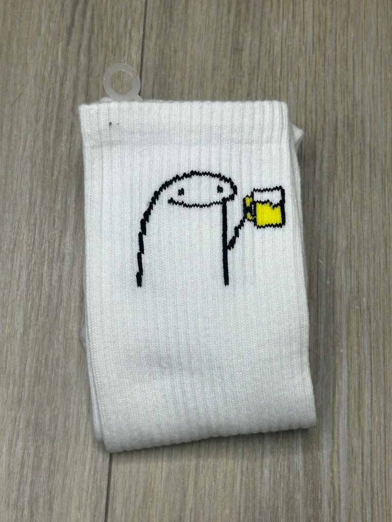 Calcetines blancos con diseño