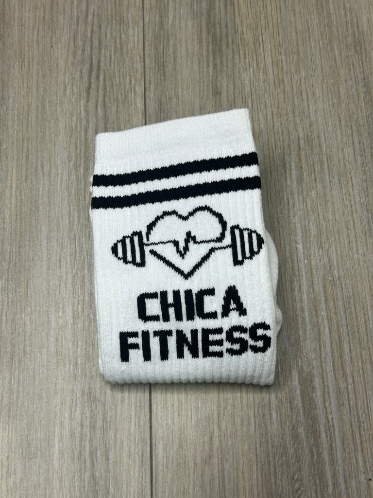 Chica Fitness calcetines blancos