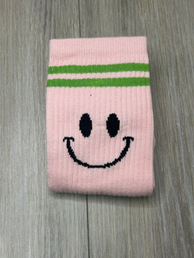 Calcetines rosados carita sonriente