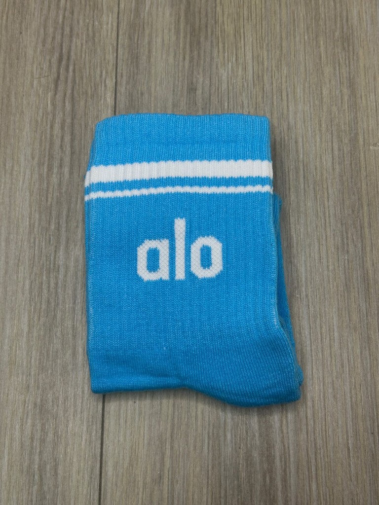 Alo calcetines azules logo blanco