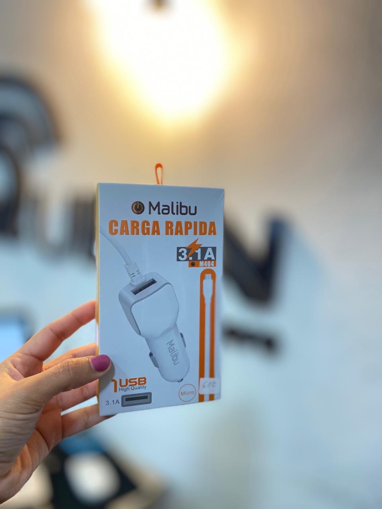 Cargador AUTO 12v. MICRO USB MALIBU M404