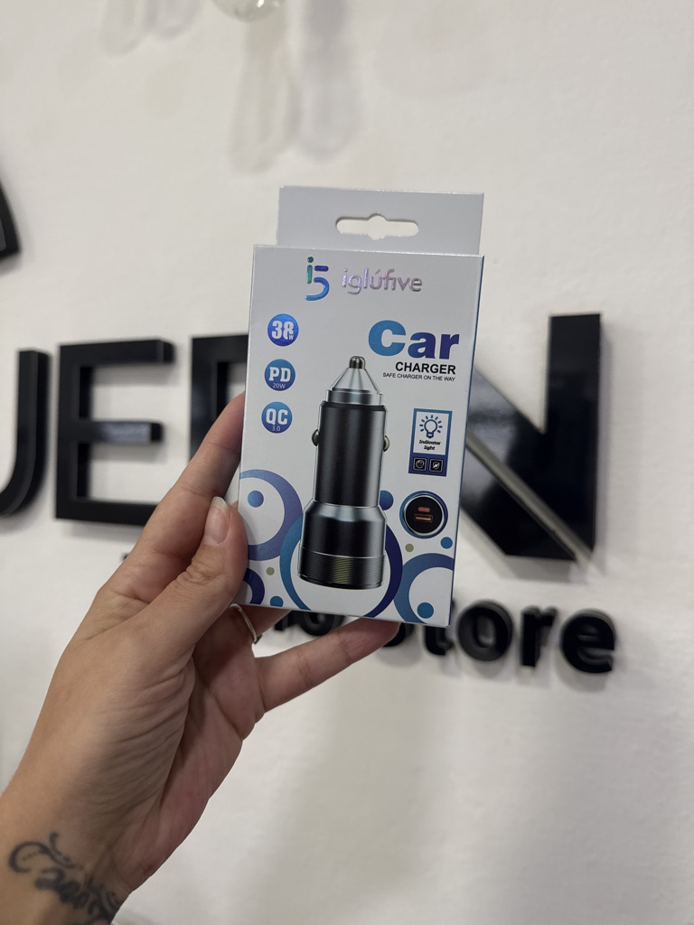 Cargador AUTO 12v. IGLUFIVE 38W