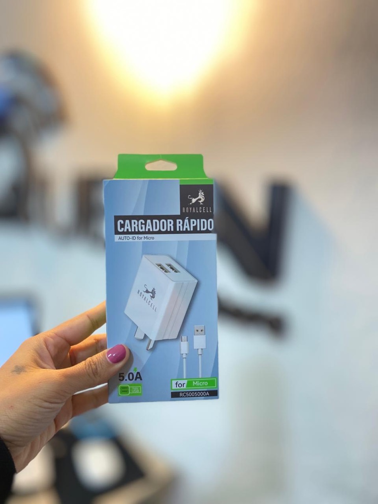 Cargador MICRO USB 220v. ROYALCELL RC5005000A