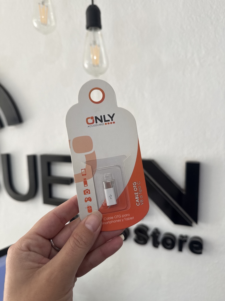Adaptador OTG V8 a tipo c ONLY