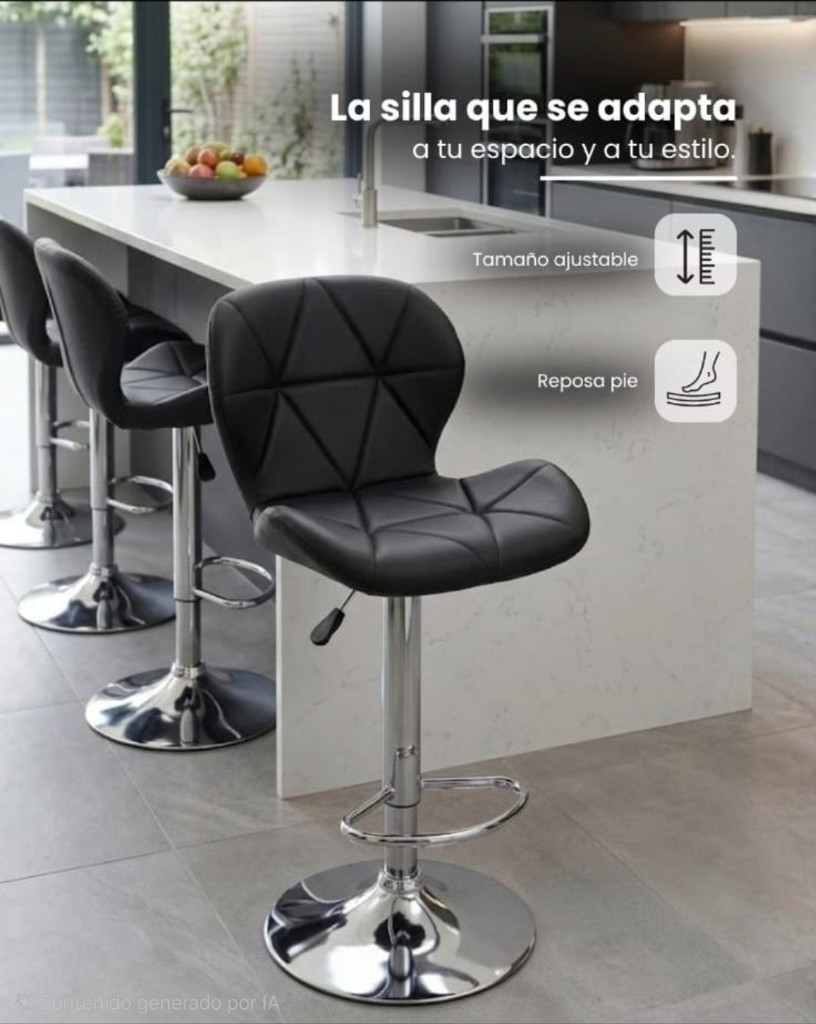Silla giratorias desayunador c/negra M.436BLK INV/OCT26