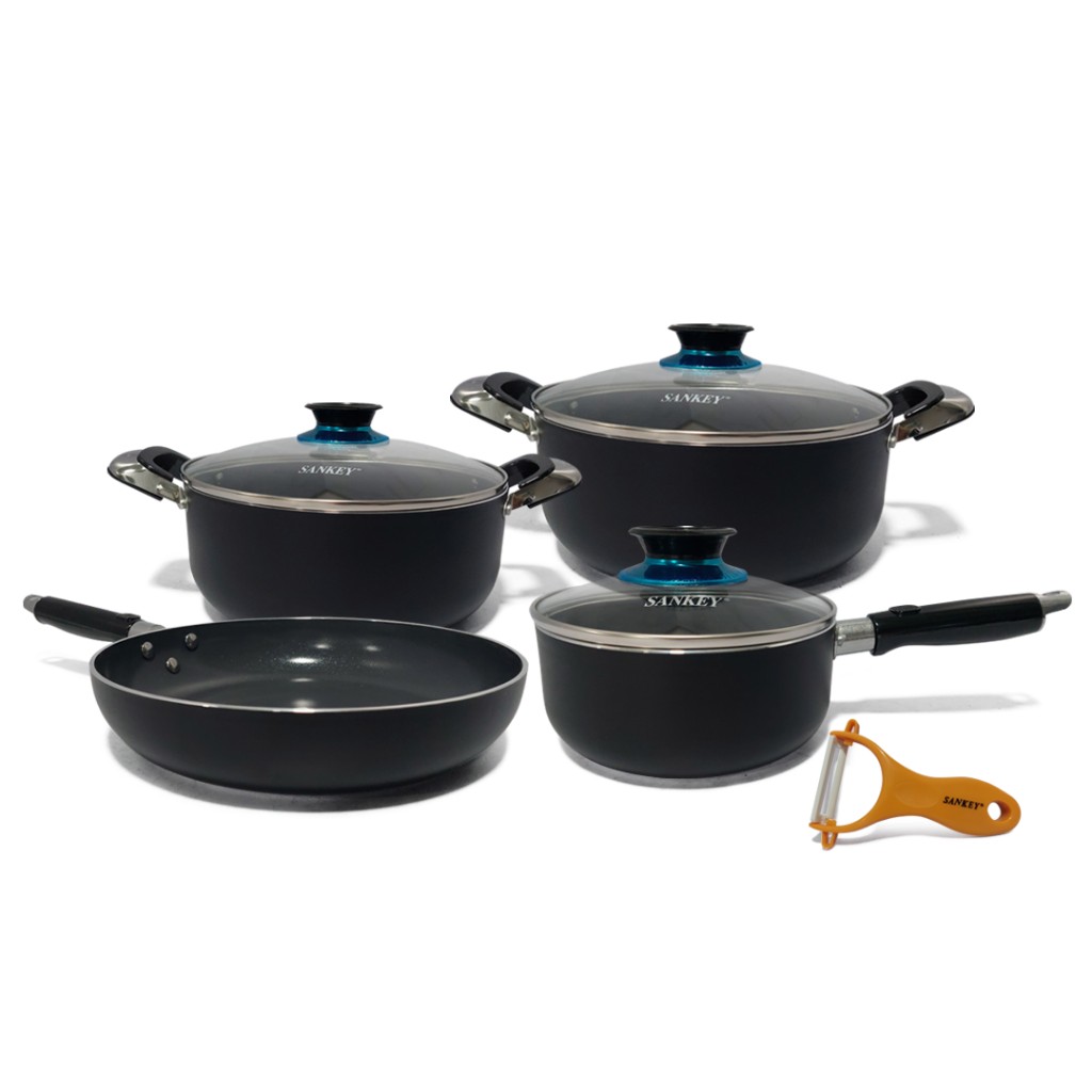 Juego de Cazuela Sankey de 7 pcs c/negro M.757 INV /OCT26