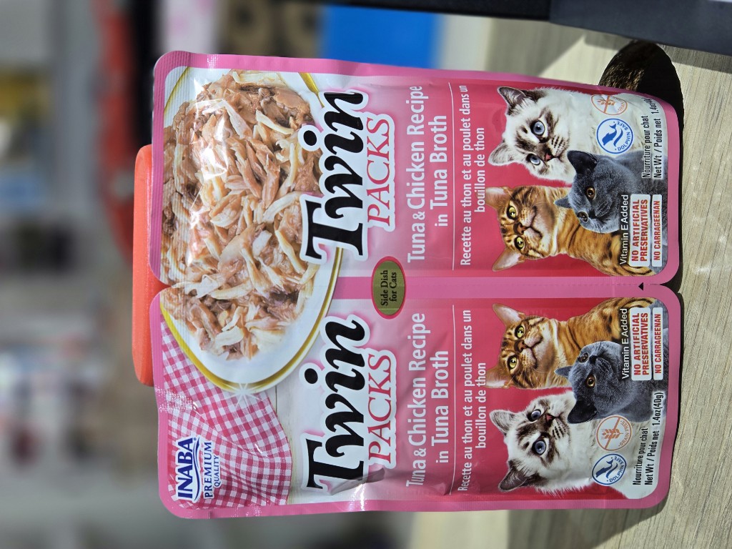 Twin pack caldo atún y pollo felino
