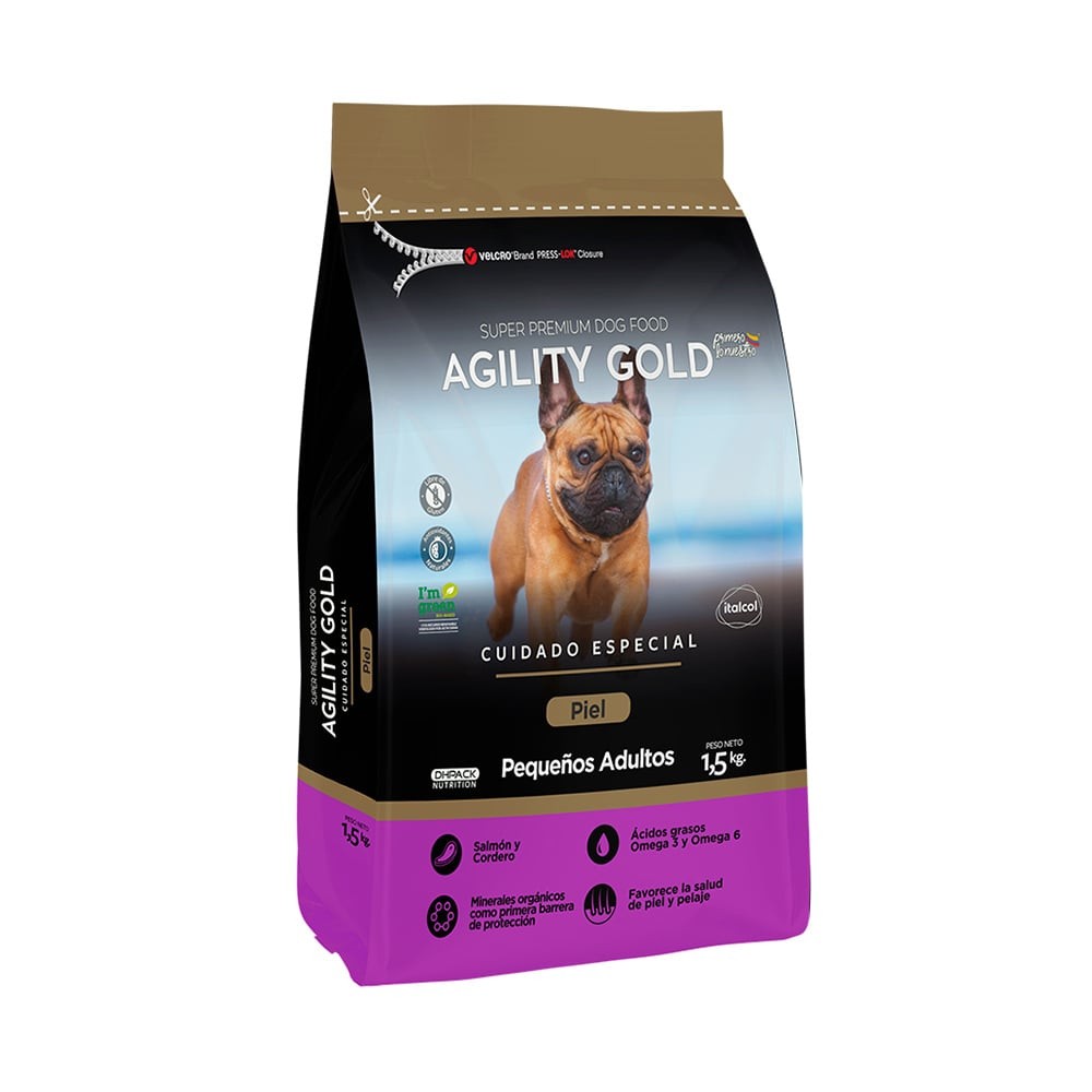 Agility gold pequeños adultos piel 1.5kg