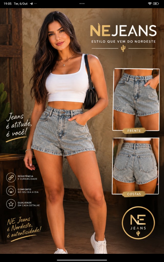 NE Jeans shorts jeans azul claro
