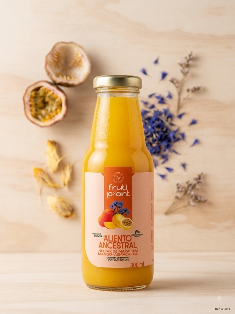 Bebida de maracuyá, mango y asmachilca - ALIENTO ANCESTRAL x 300 ml