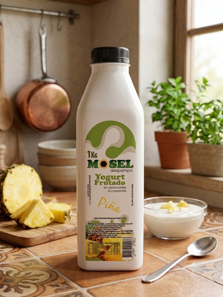 Yogurt frutado de piña MOSEL X 1 Lt