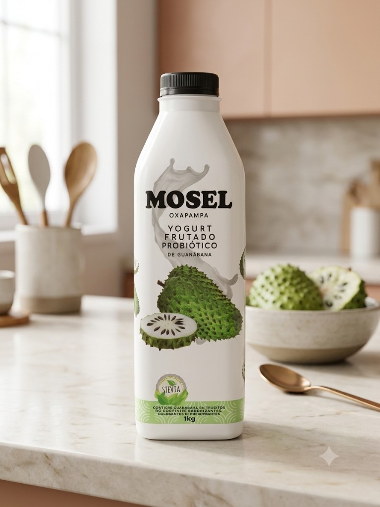 Yogurt frutado probiótico de guanábana MOSEL - 1Lt