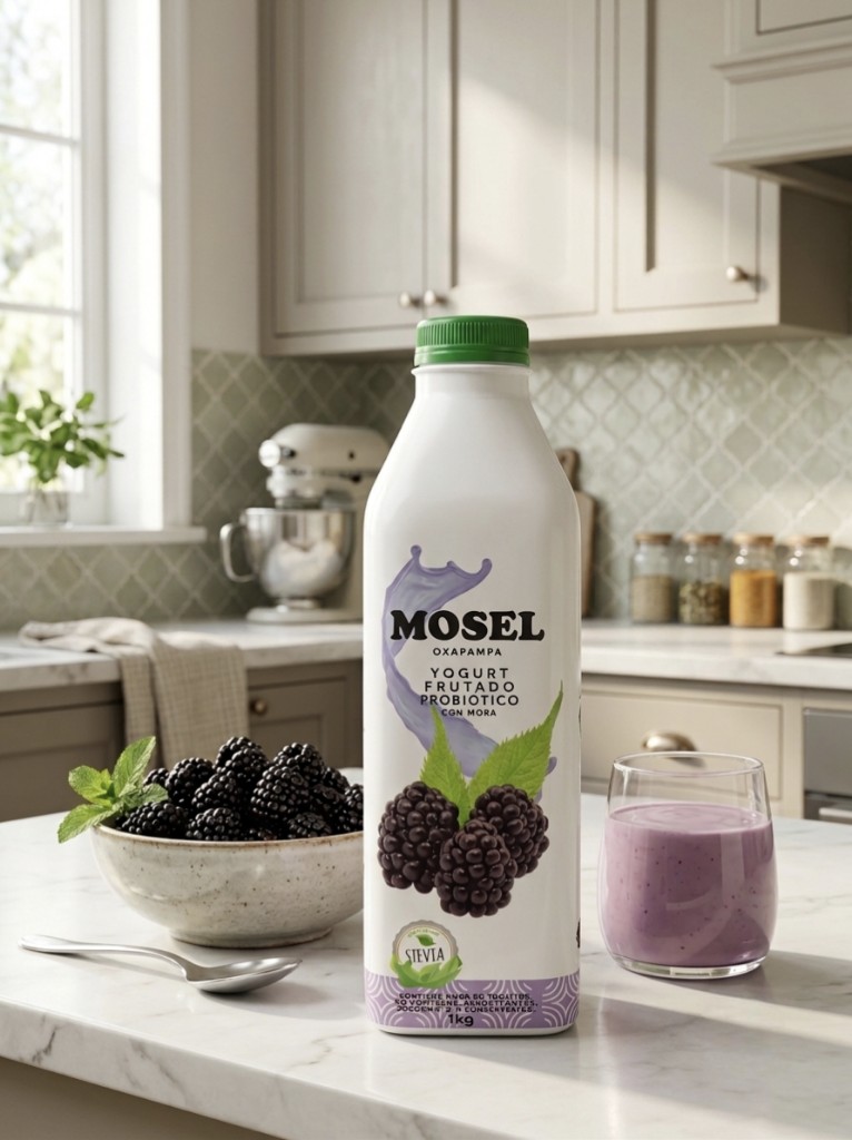 Yogurt frutado probiótico MOSEL Mora - 1Lt